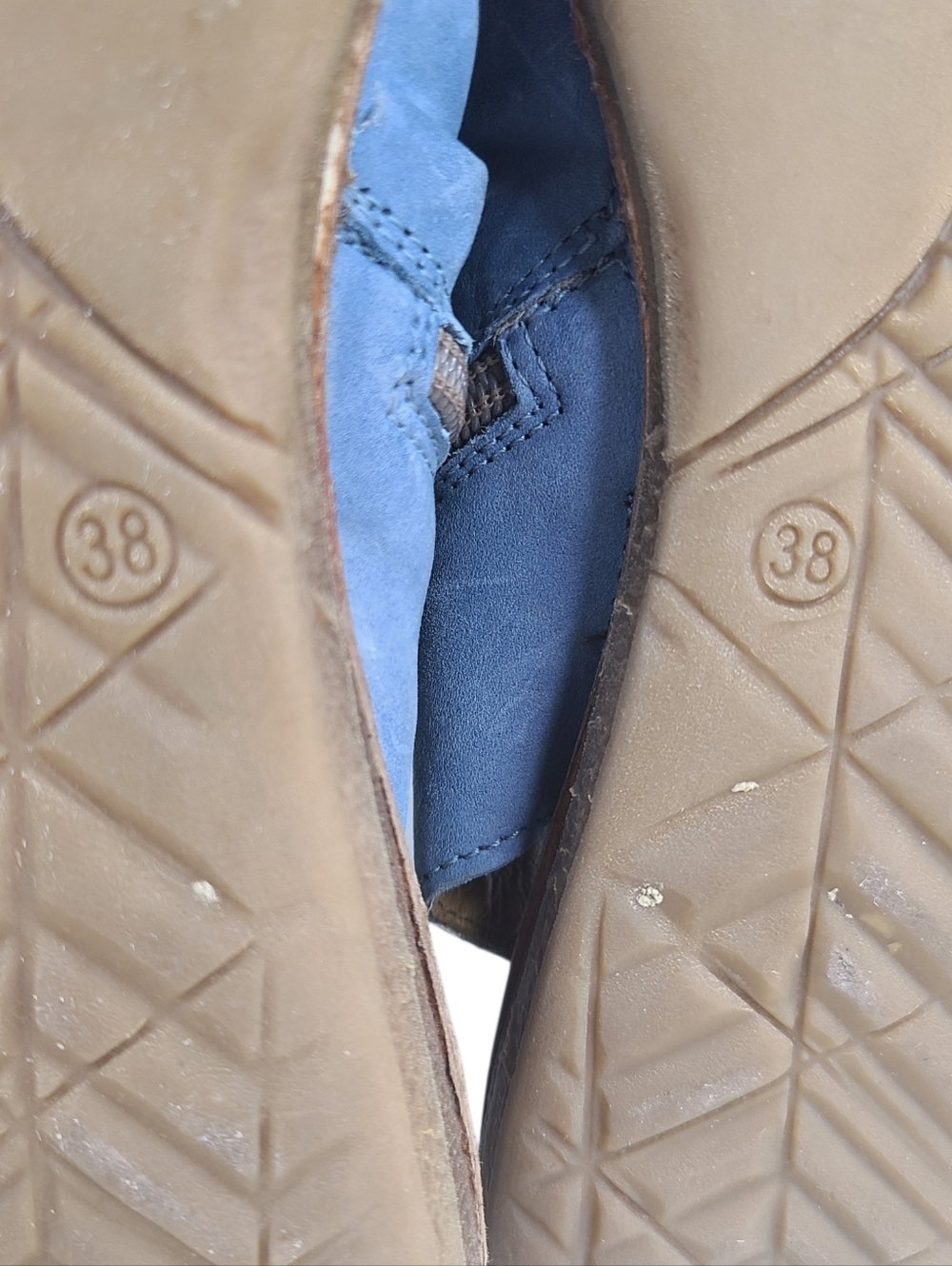 Miz Mooz Fizzy Blue Suede Women's Open-Toe Sandals Low Wedge Size 38/7.5 - Picture 15 of 16